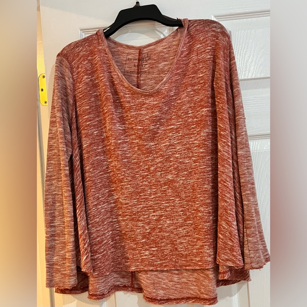 Free People dome-sleeved top.